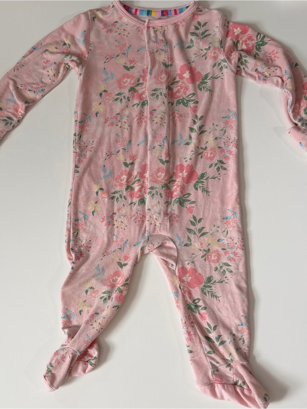 Magnetic Me Pink Floral Footed One-Piece
